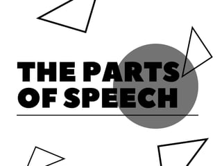 THE PARTS
OF SPEECH
 