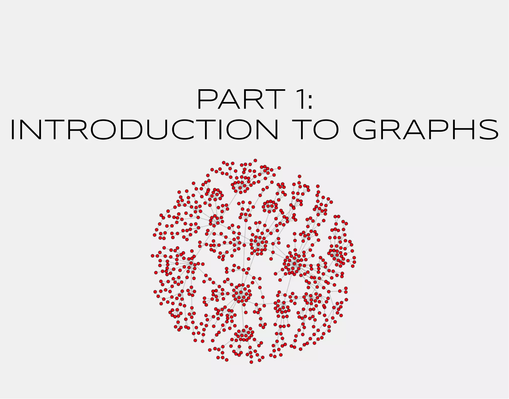PART 1: 
INTRODUCTION TO GRAPHS 
 