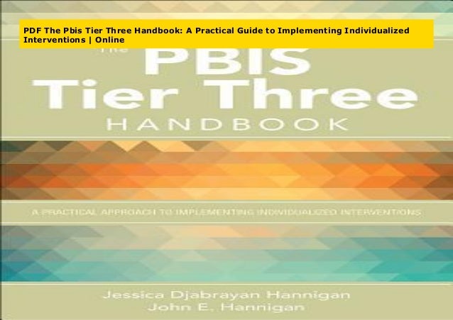 PDF The Pbis Tier Three Handbook: A Practical Guide to Implementing ...