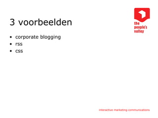 3 voorbeelden corporate blogging rss css 