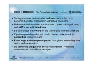 A Presentation About You - The Personalized Audience