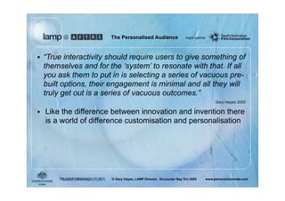 A Presentation About You - The Personalized Audience