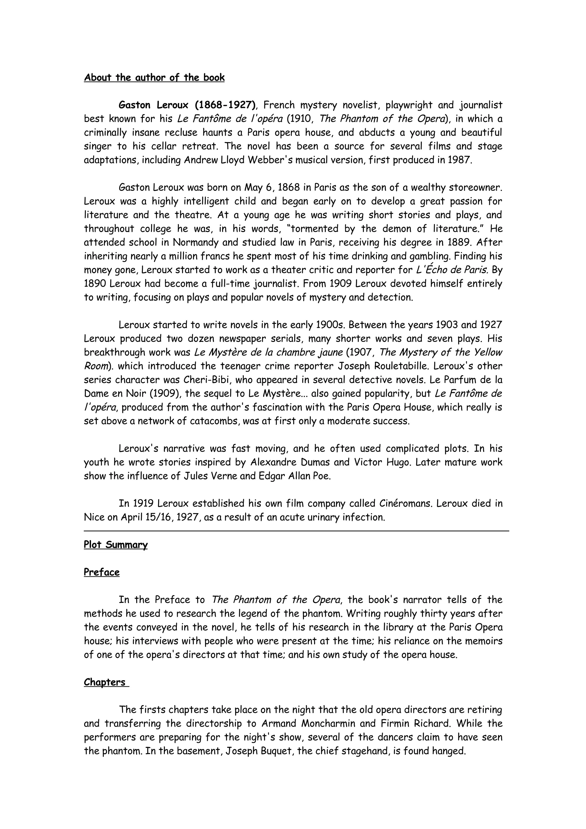 The Phanton Of The Opera