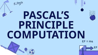 PASCAL’S
PRINCIPLE
COMPUTATION
 