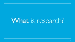 What is research?	

3

 
