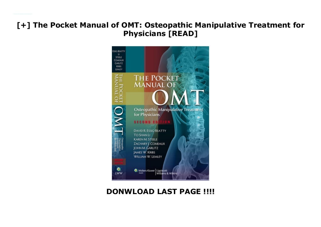 The Pocket Manual of OMT Osteopathic Manipulative Treatment for