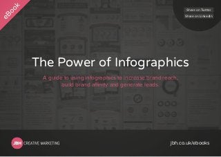 Share on Twitter
Share on LinkedIn

The Power of Infographics
A guide to using infographics to increase brand reach,
build brand affinity and generate leads.

jbh.co.uk/ebooks

 