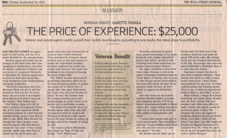 The Price of Experience: $25,000