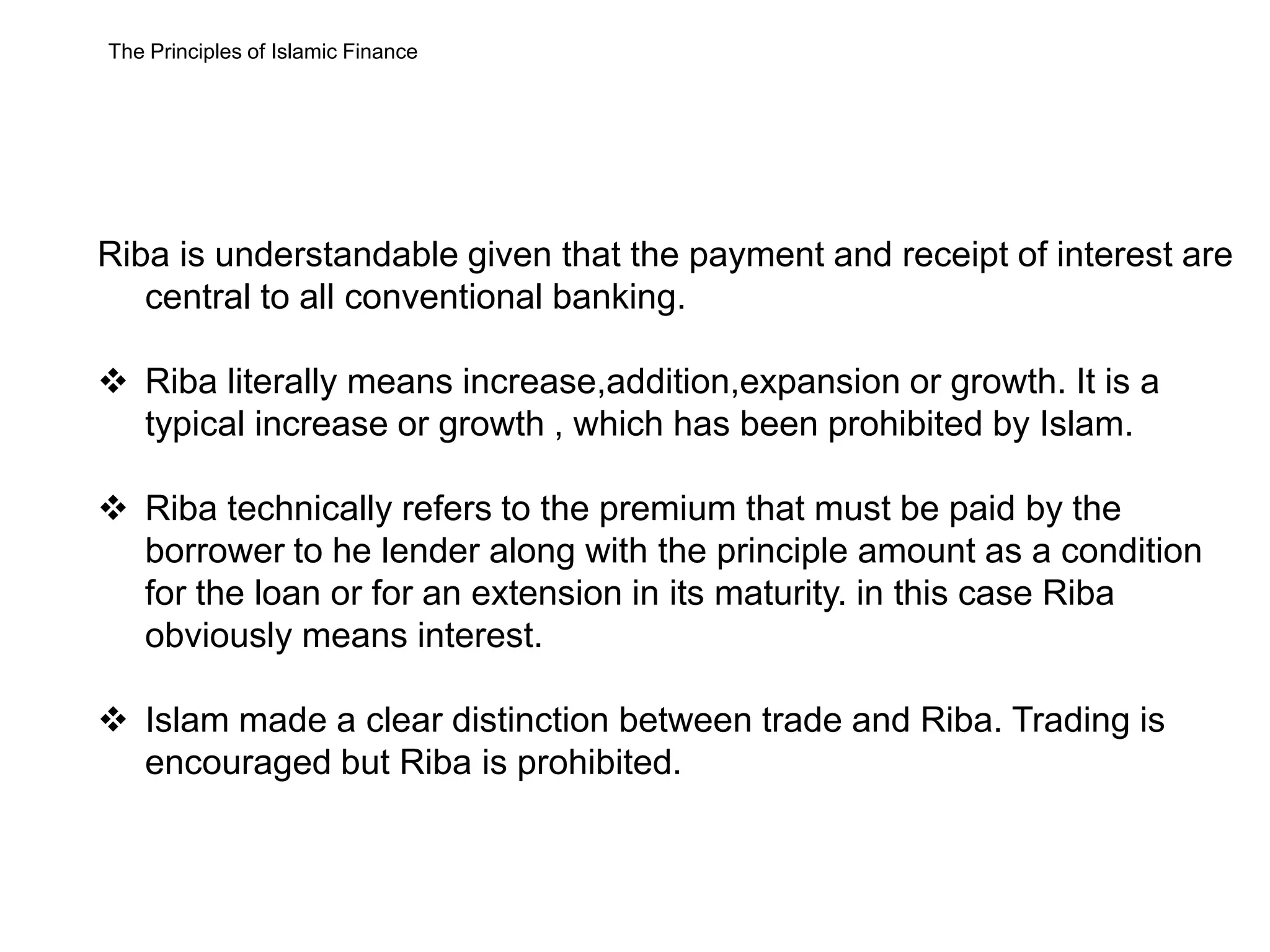 Interest Riba The principles-of-islamic-finance | PPT
