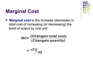 The Production And Cost C M A | PPT