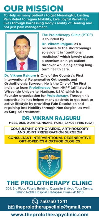 Interventional Regenerative Orthopedic Treatment | The Prolotherapy ...