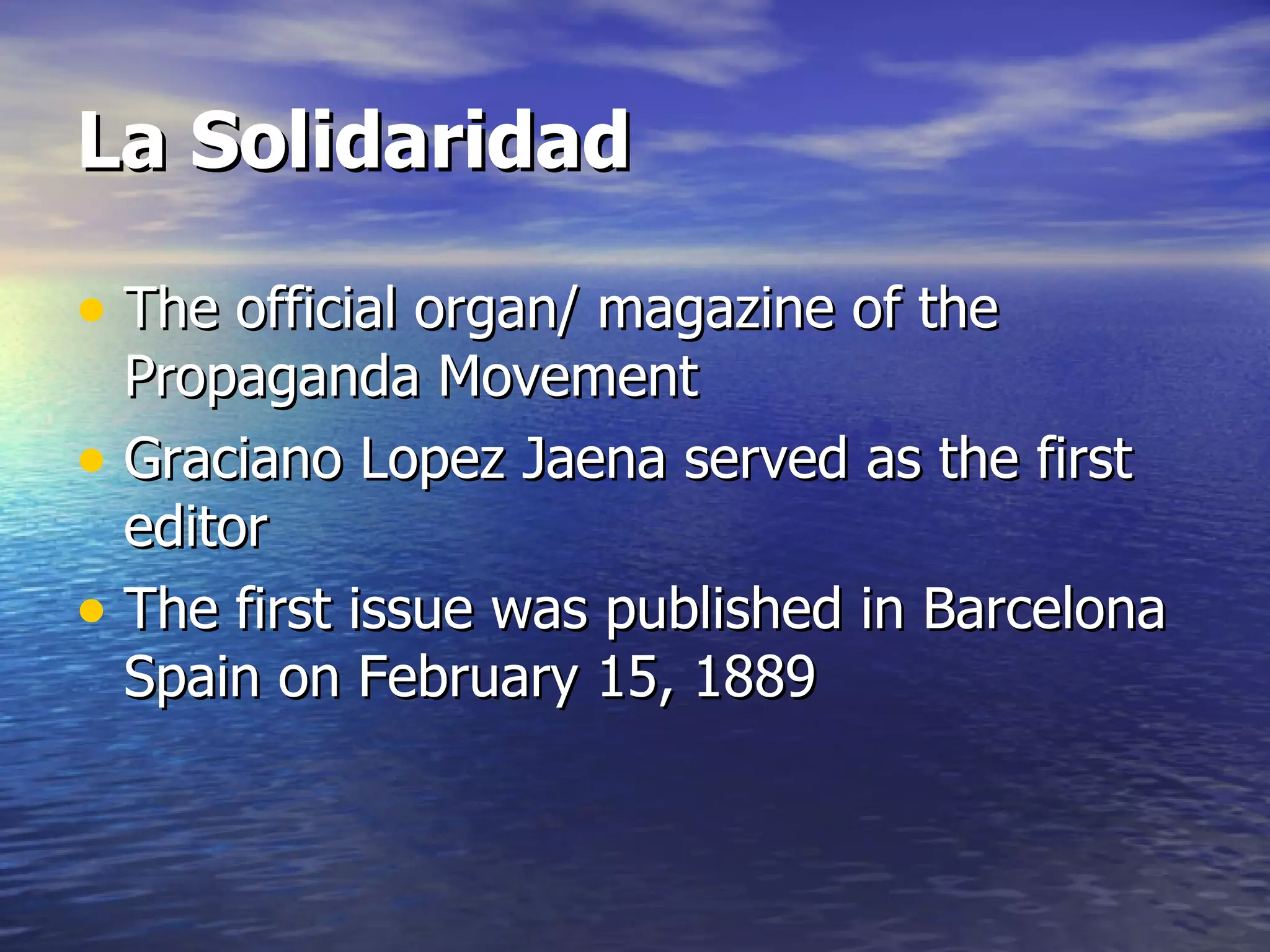 The Propaganda Movement | PPT