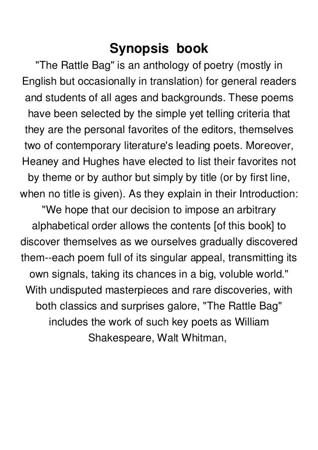 The Rattle Bag An Anthology of Poetry amazon