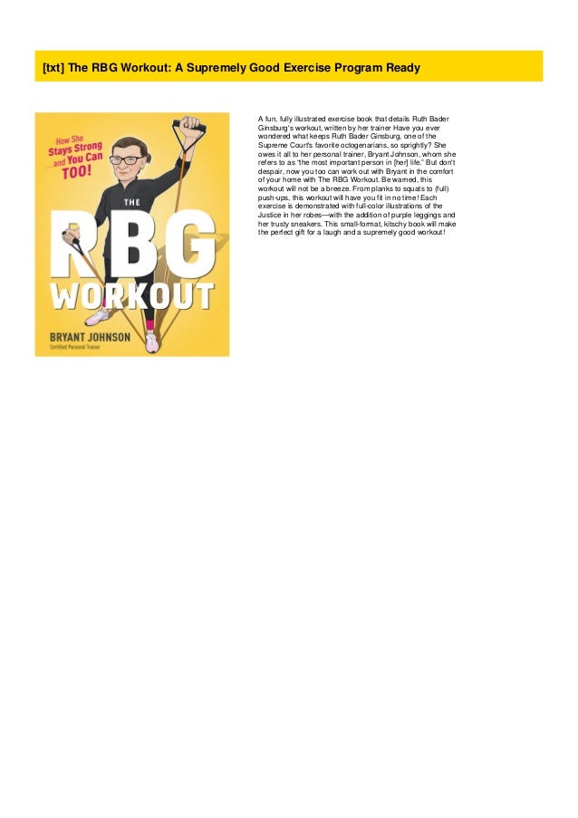 Personal Trainer Ginsburg Workout Routine Workout Plan Rbg