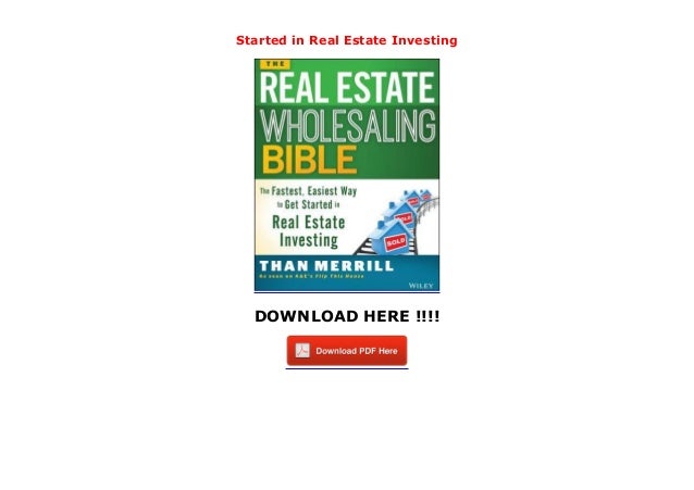 [DOWNLOAD] PDF The Real Estate Wholesaling Bible The