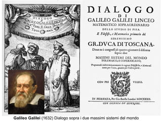 Galileo Galilei  (1632) Dialogo sopra i due massimi sistemi del mondo 