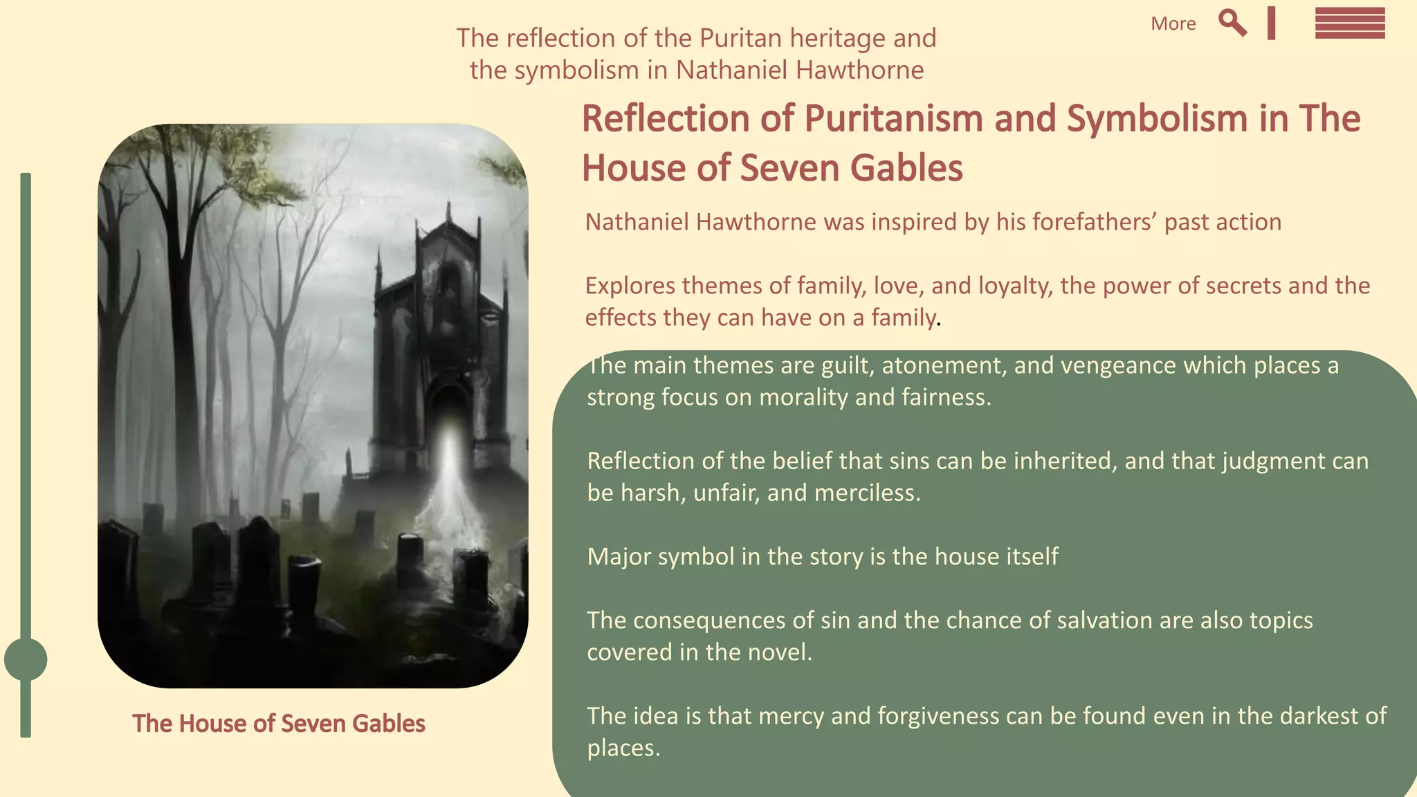 ThereflectionofthePuritanheritageandthesymbolisminNathaniel