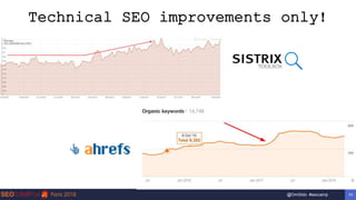 11@OmiSido #seocamp
Technical SEO improvements only!
 