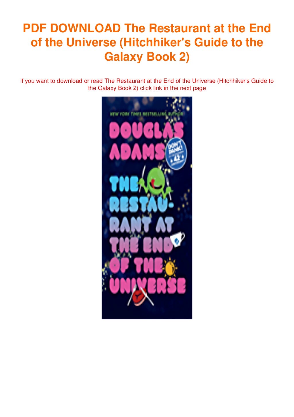 The Restaurant at the End of the Universe (Hitchhiker's Guide to the