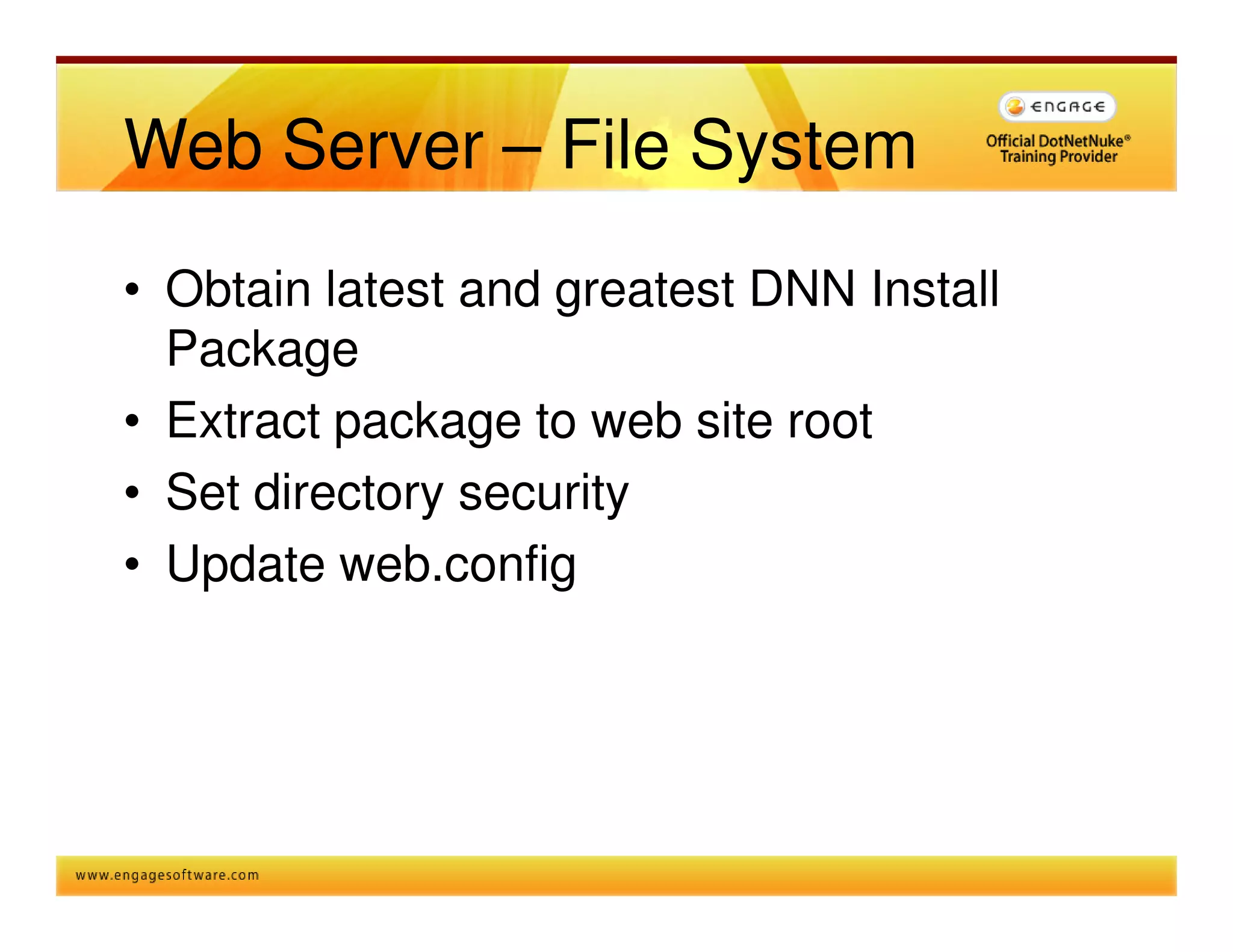 The Right Way To Install Upgrade Dnn