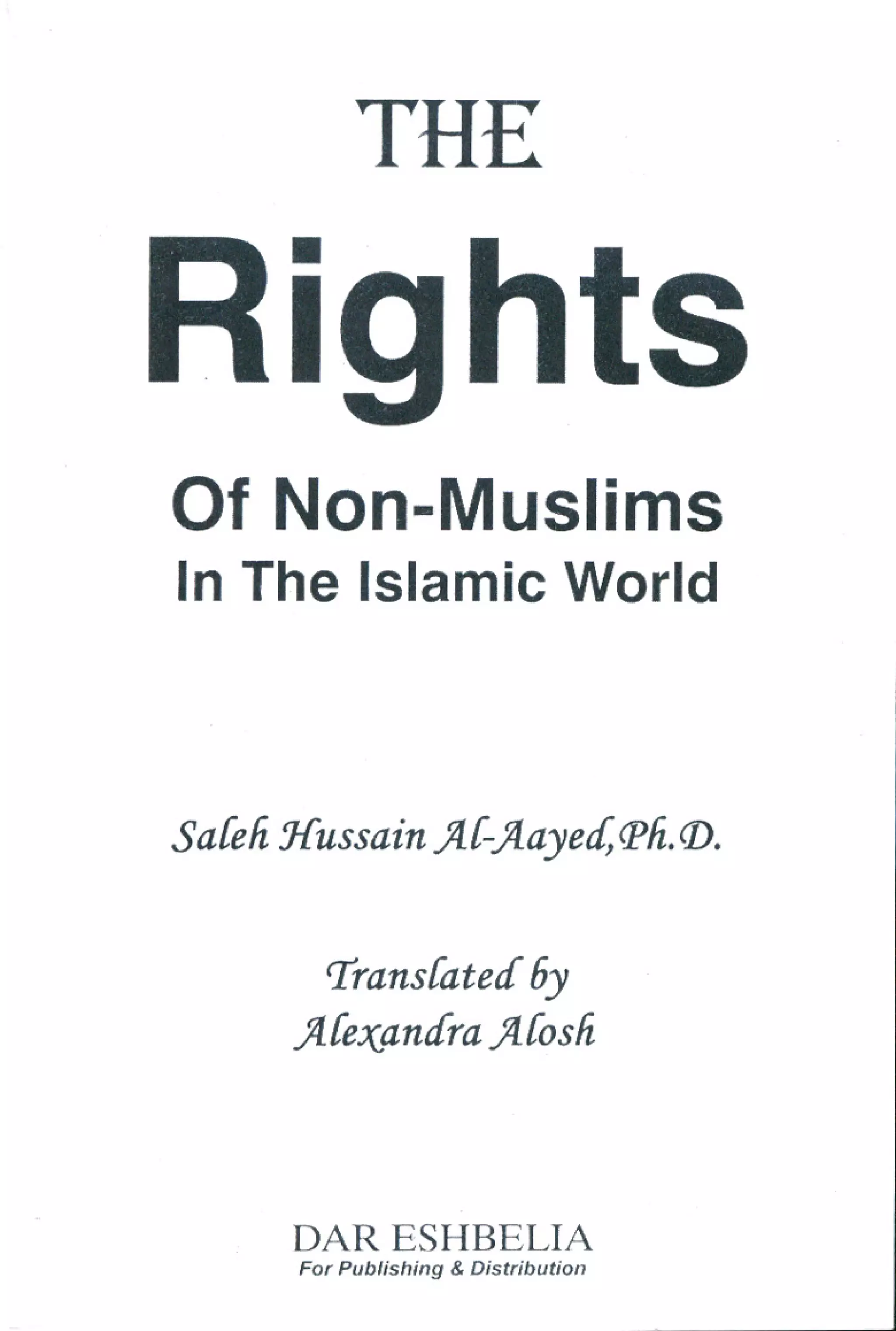 The Rights Of Non-Muslims In The Islamic World