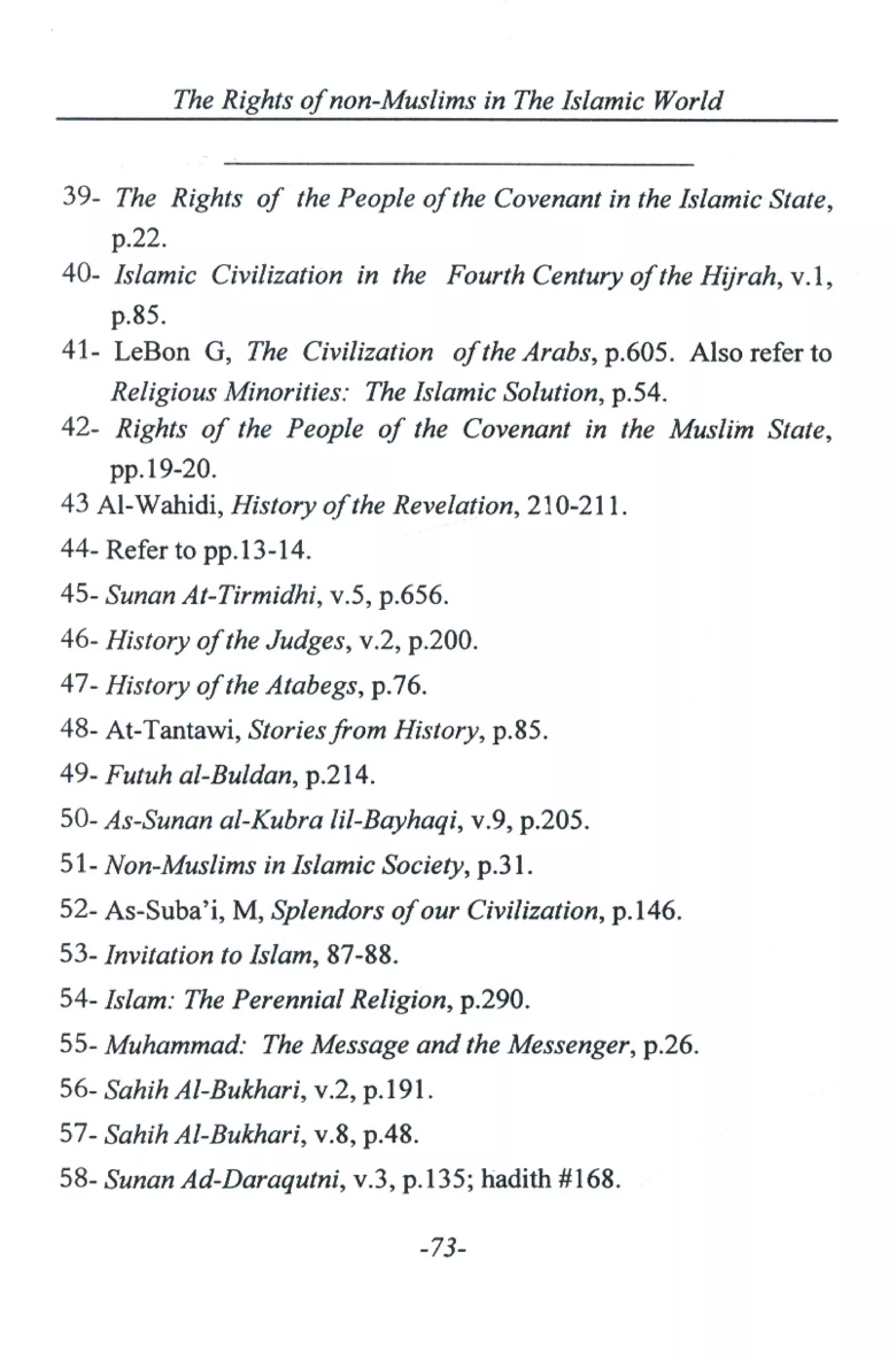 The Rights Of Non-Muslims In The Islamic World