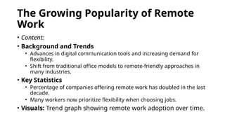 Presentation about "The Rise of Remote Work" | PPTX