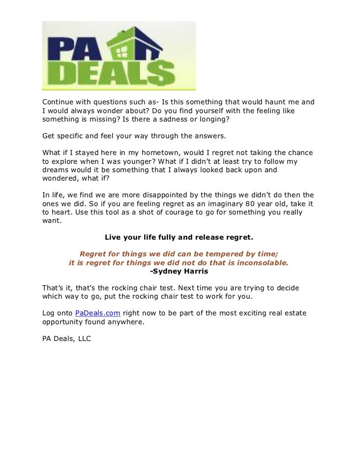 The Rocking Chair Test by Zack Wiest