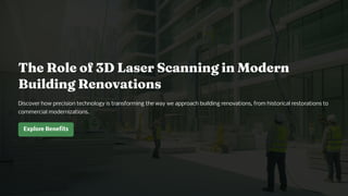Role of 3D Laser Scanning in Modern Building Renovations | PDF