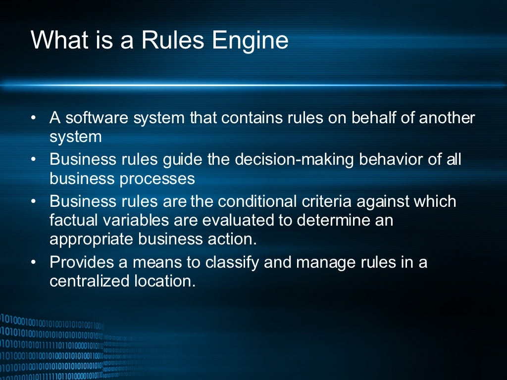 What is a rules engine