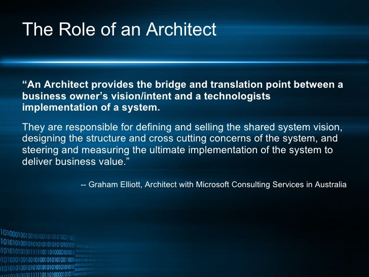 The Role Of An Architect