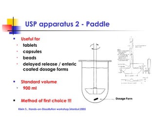 Paddle Dose The role of dissolution in the demonstration of bioequivalence | PPT