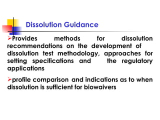 The role of dissolution in the demonstration of bioequivalence | PPT