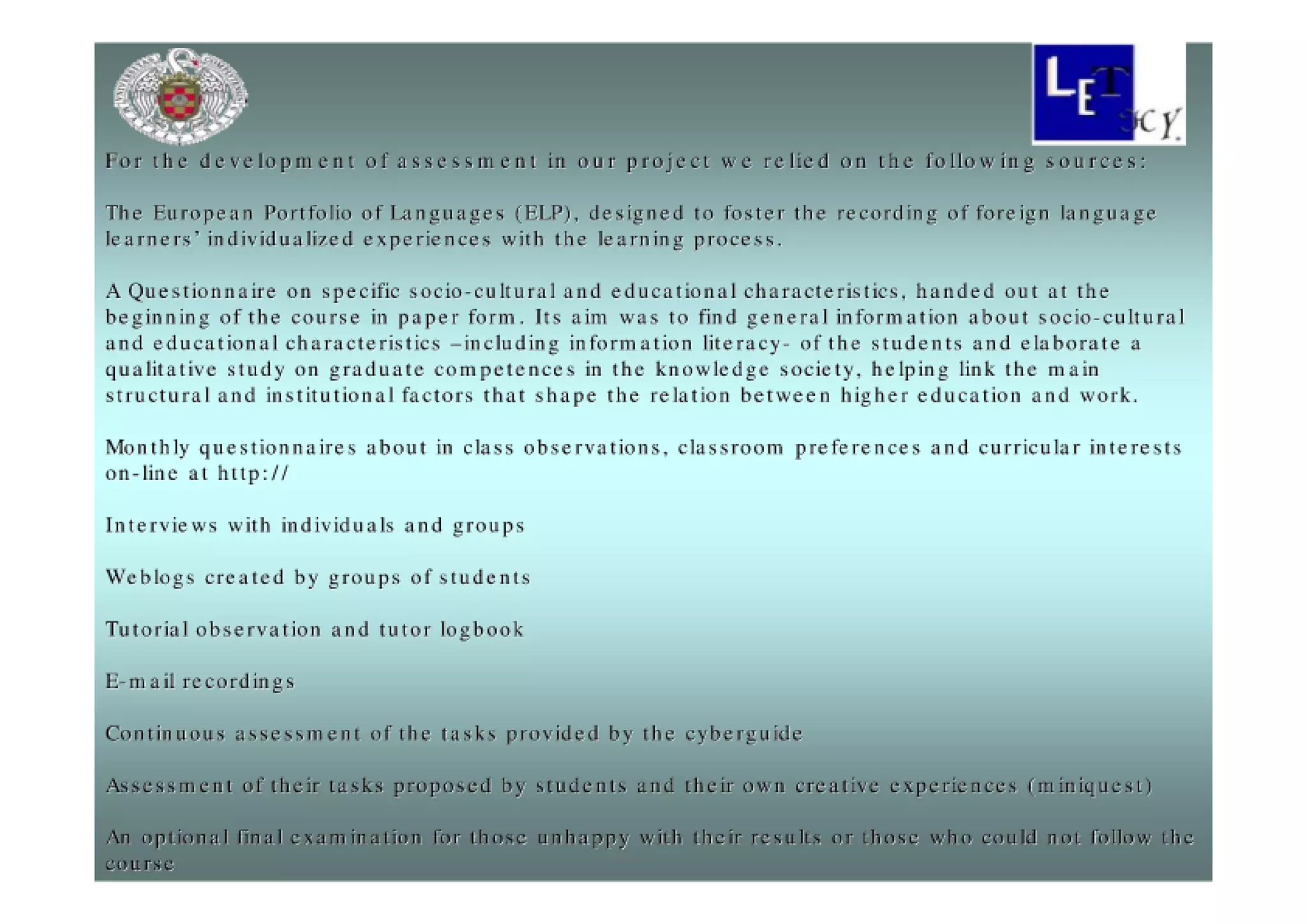 The role of education within the framework of information sciences and technologies