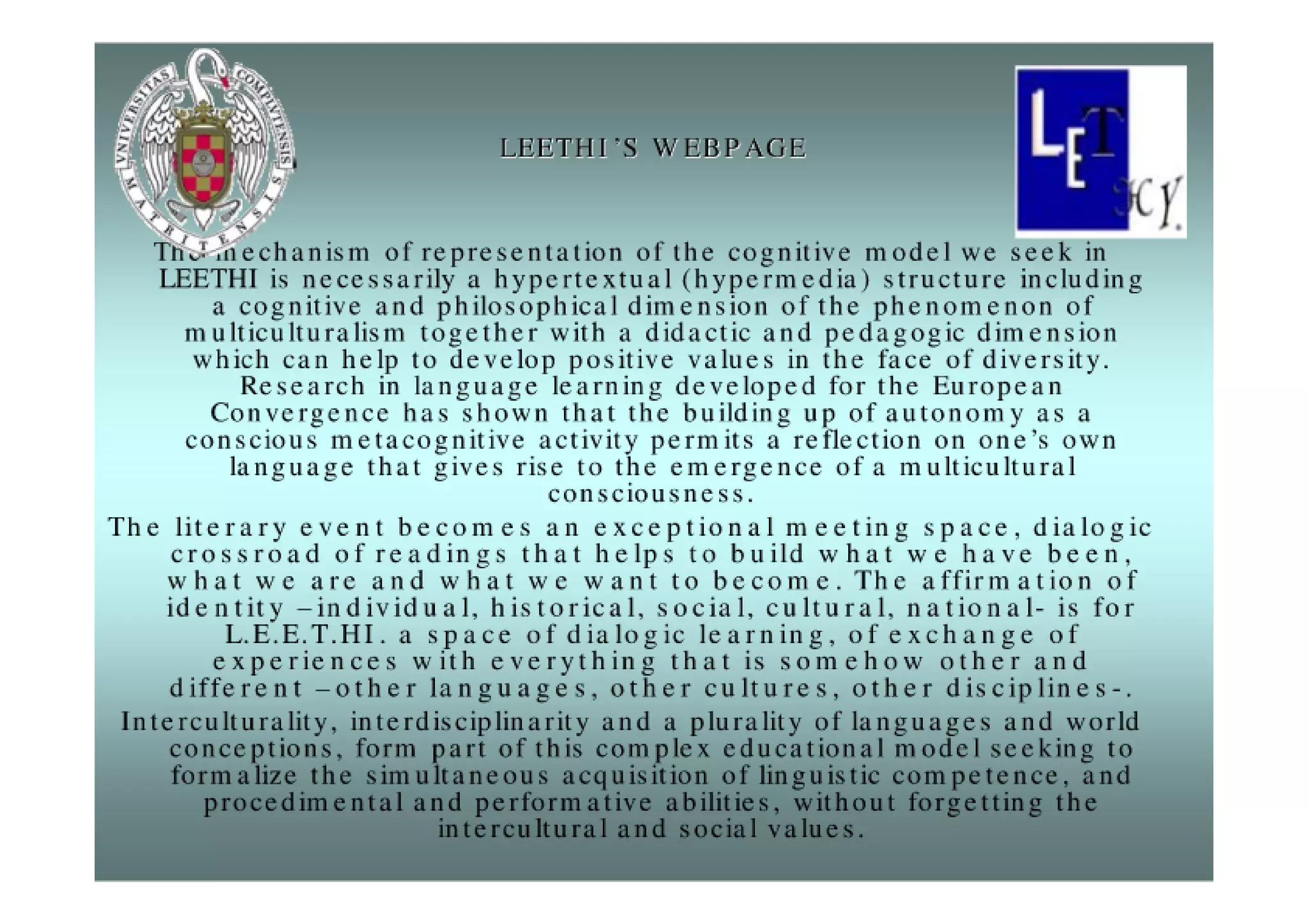 The role of education within the framework of information sciences and technologies