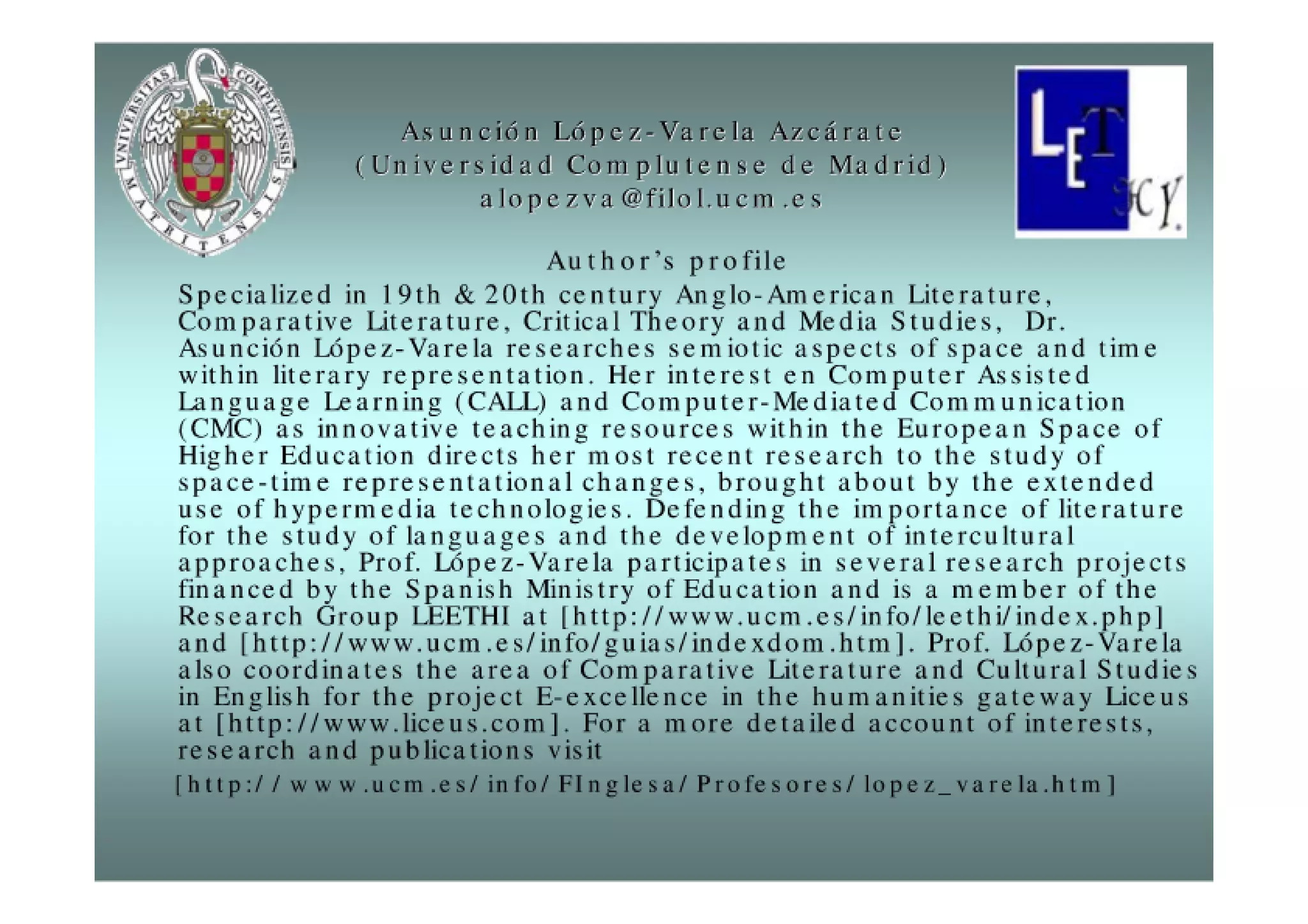 The role of education within the framework of information sciences and technologies