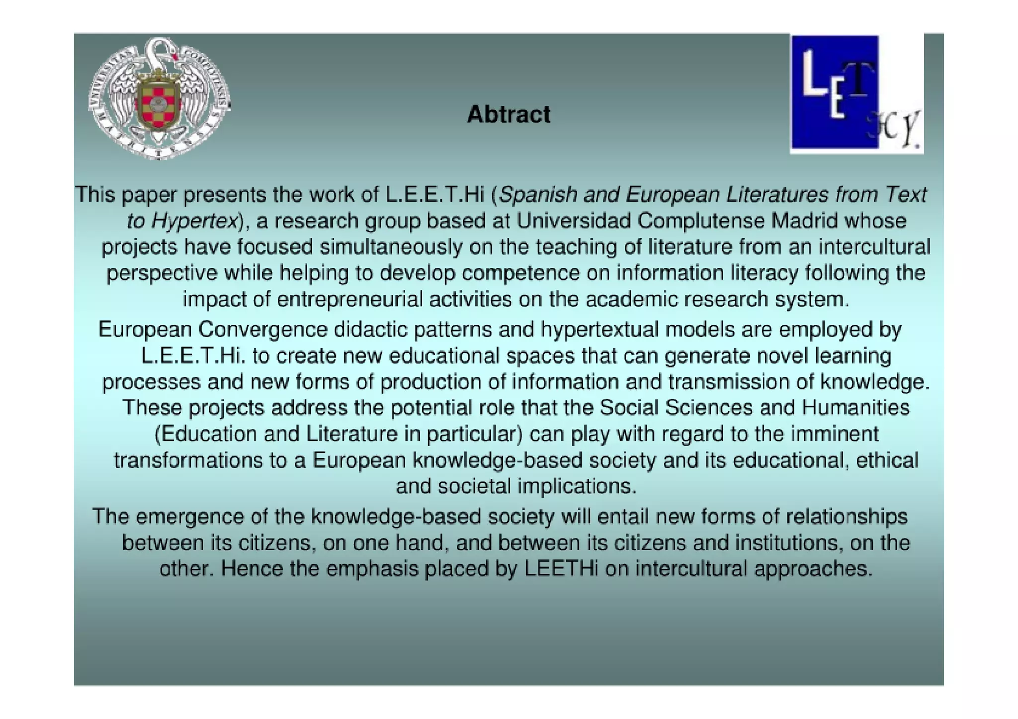 The role of education within the framework of information sciences and technologies