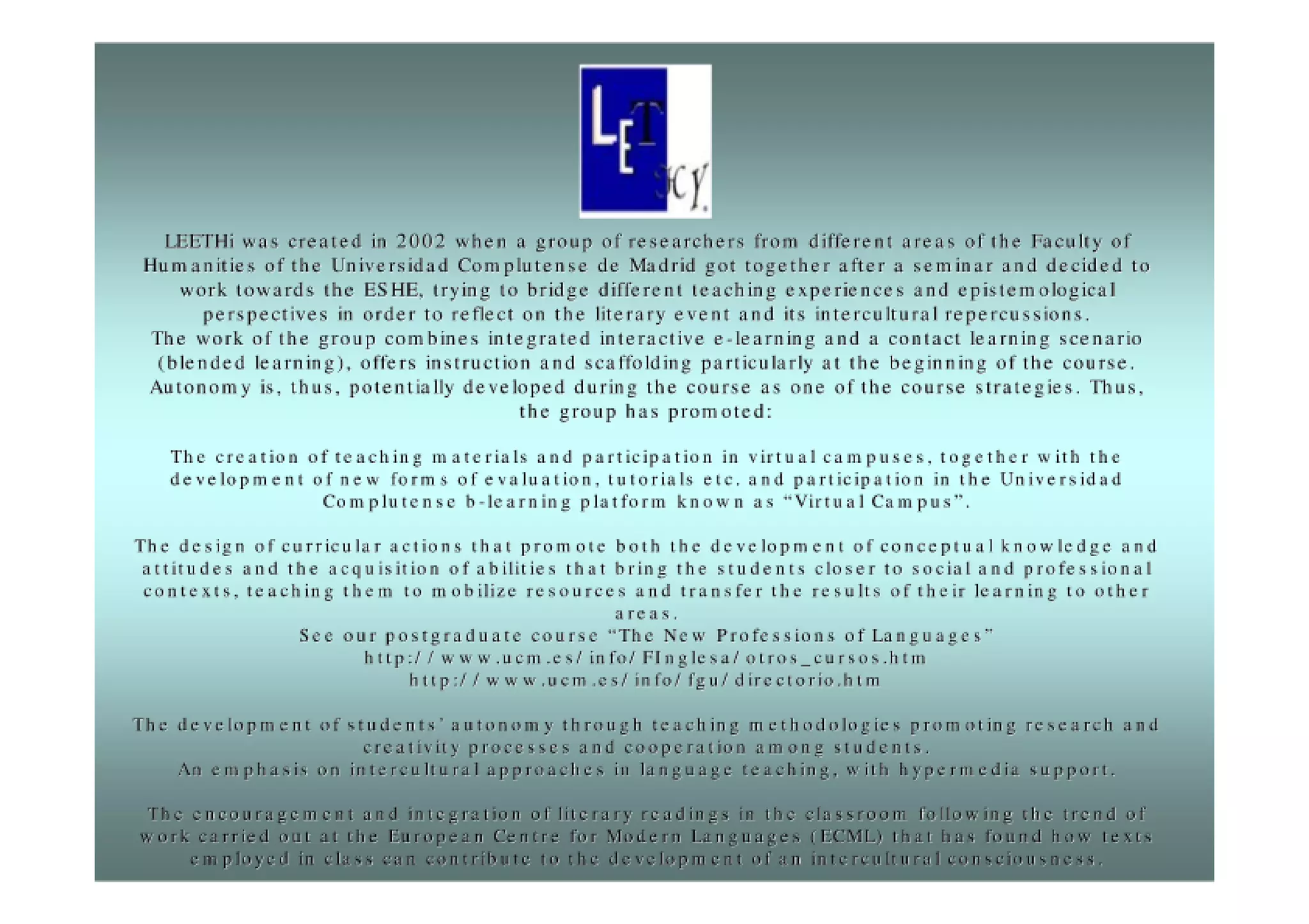 The role of education within the framework of information sciences and technologies