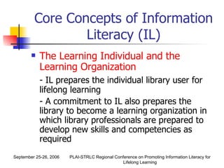 The Role of Libraries and Librarians in Information Literacy | PPT