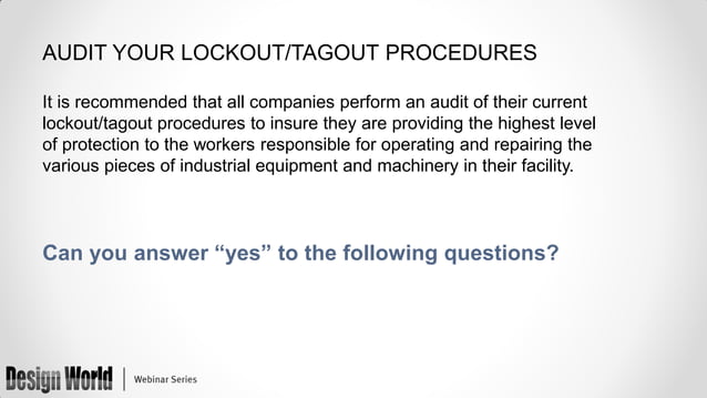 Are you at Risk? The Role of Lockout/Tagout in Pneumatic Safety | PPT