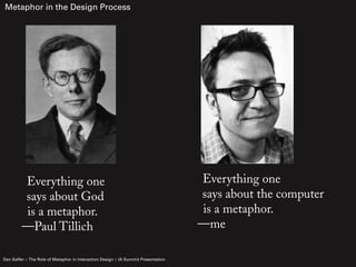 Metaphor in the Design Process




         Everything one                                                              Ev...