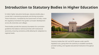 The Role of National Level Statutory Bodies in Curriculum Development.pptx
