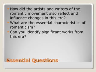 The Romantic Movement