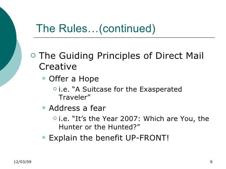 The Rules Of Direct Mail