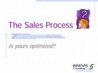The Sales Process

Is yours optimized?
 