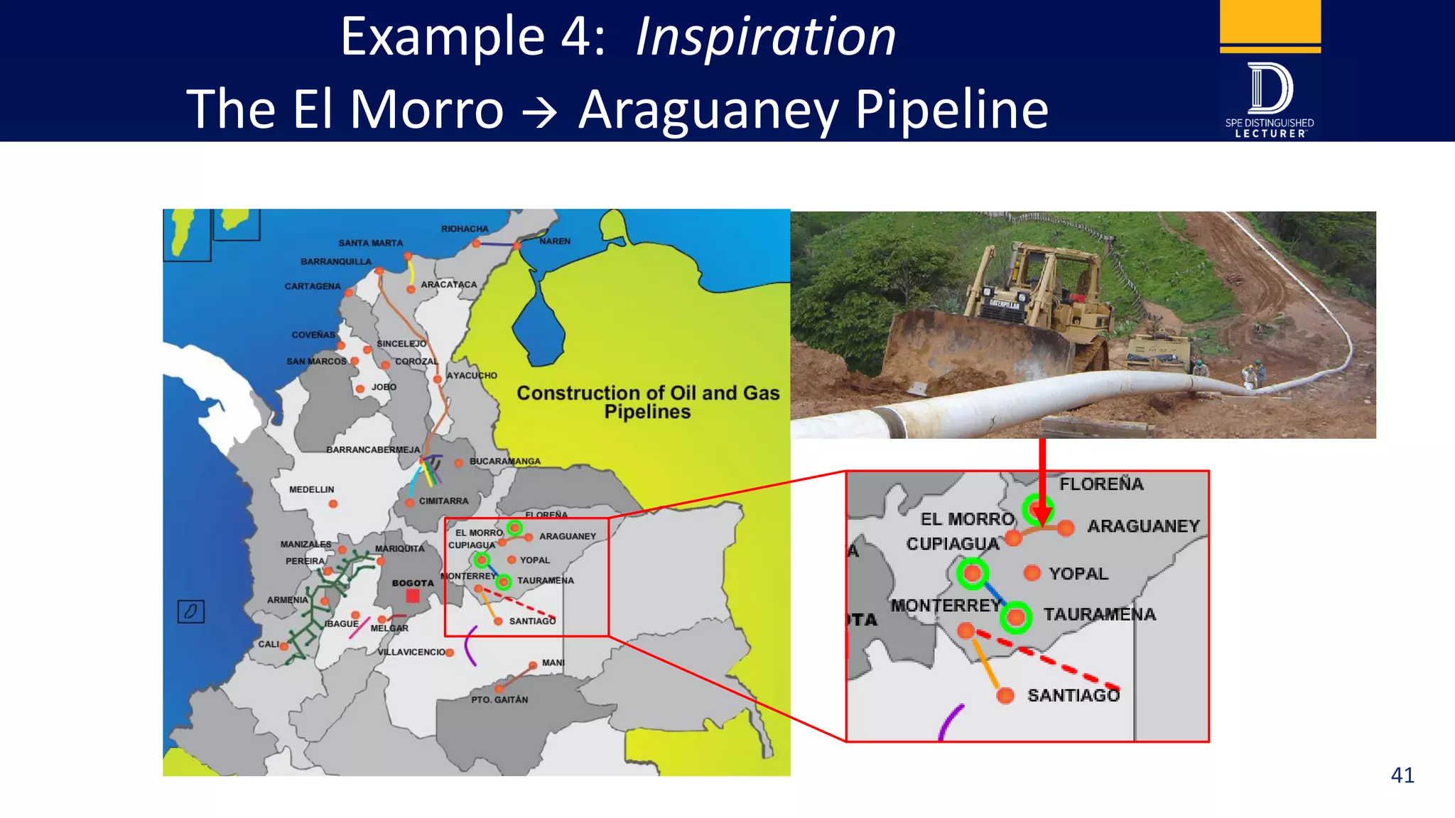 Example 4: Inspiration
The El Morro  Araguaney Pipeline
41
 