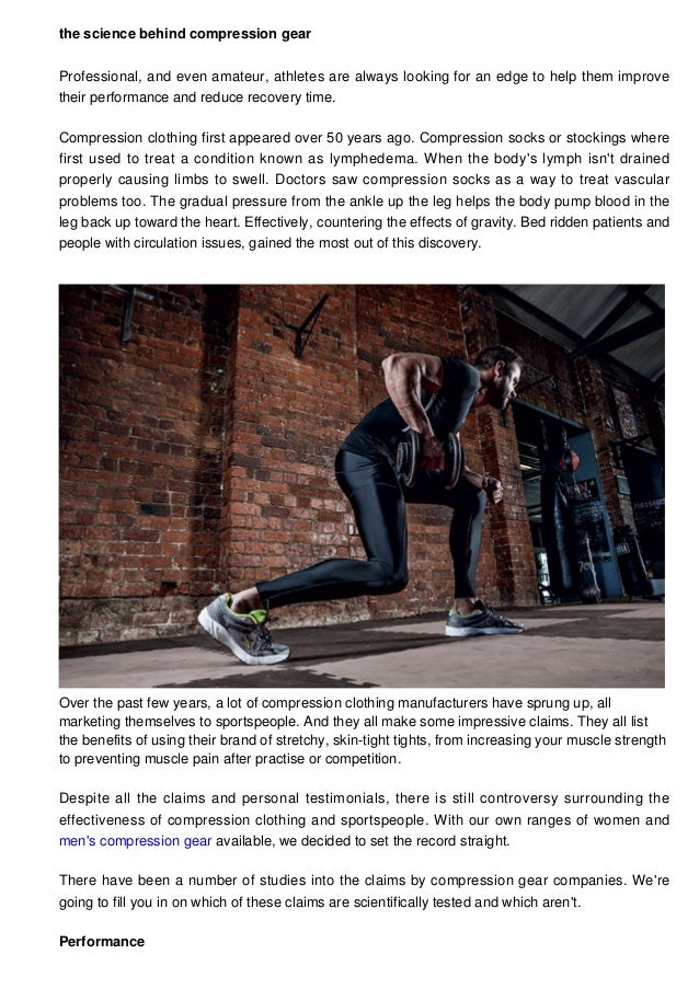 THE SCIENCE BEHIND COMPRESSION GEAR