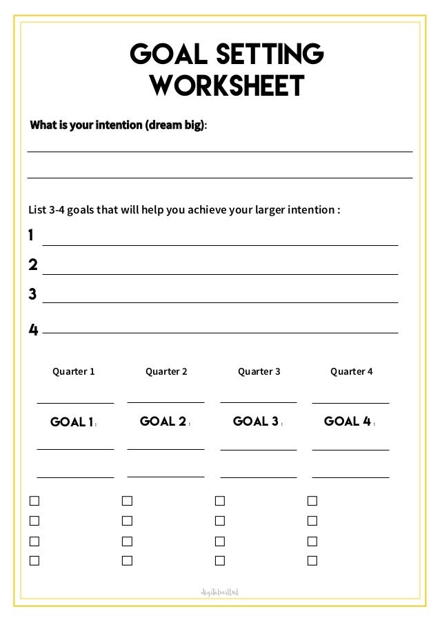 goal planning worksheet goal setting worksheet