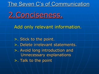 The Seven C’S Of Communication | PPT