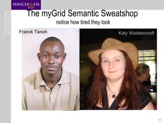 The myGrid Semantic Sweatshop  notice how tired they look Franck Tanoh Katy Wolstencroft 